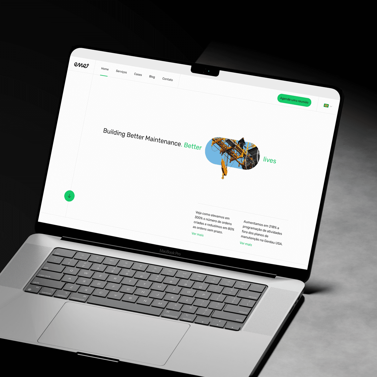 Emet: Brand design e Site Institucional para Consultoria em Manutenção