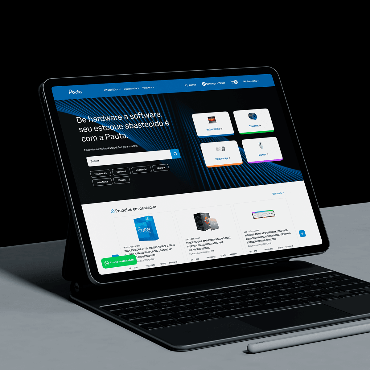 Pauta Distribuição: Redesign de Portal B2B com regras críticas de negócio